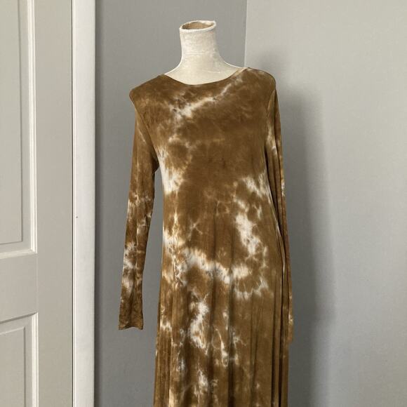 NWT Natural Life Dress Tie Dye Long Sleeve Maxi Pockets Boho Rayon Size S - Picture 4 of 14